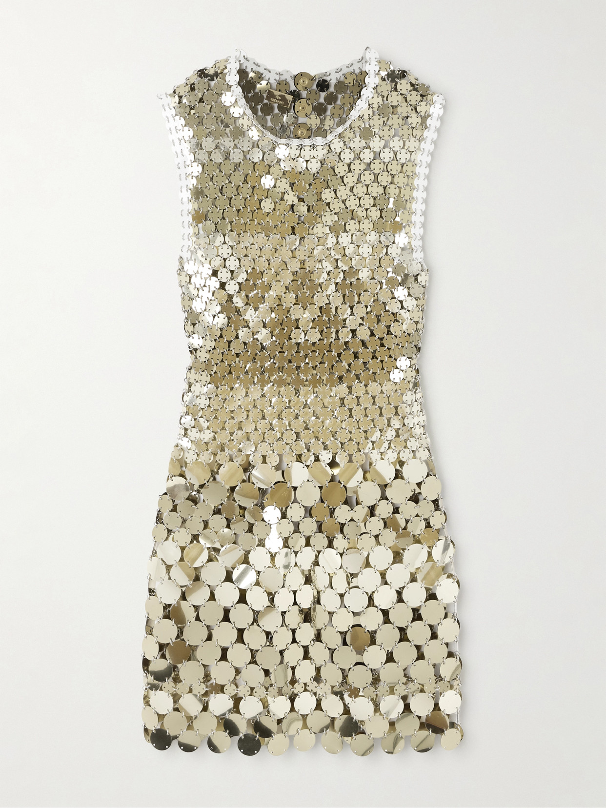 Rabanne Chainmail Mini Dress In Gold