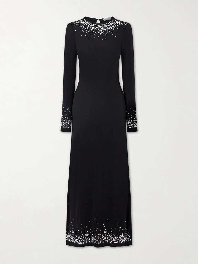 Rabanne Embellished Jersey Maxi Dress