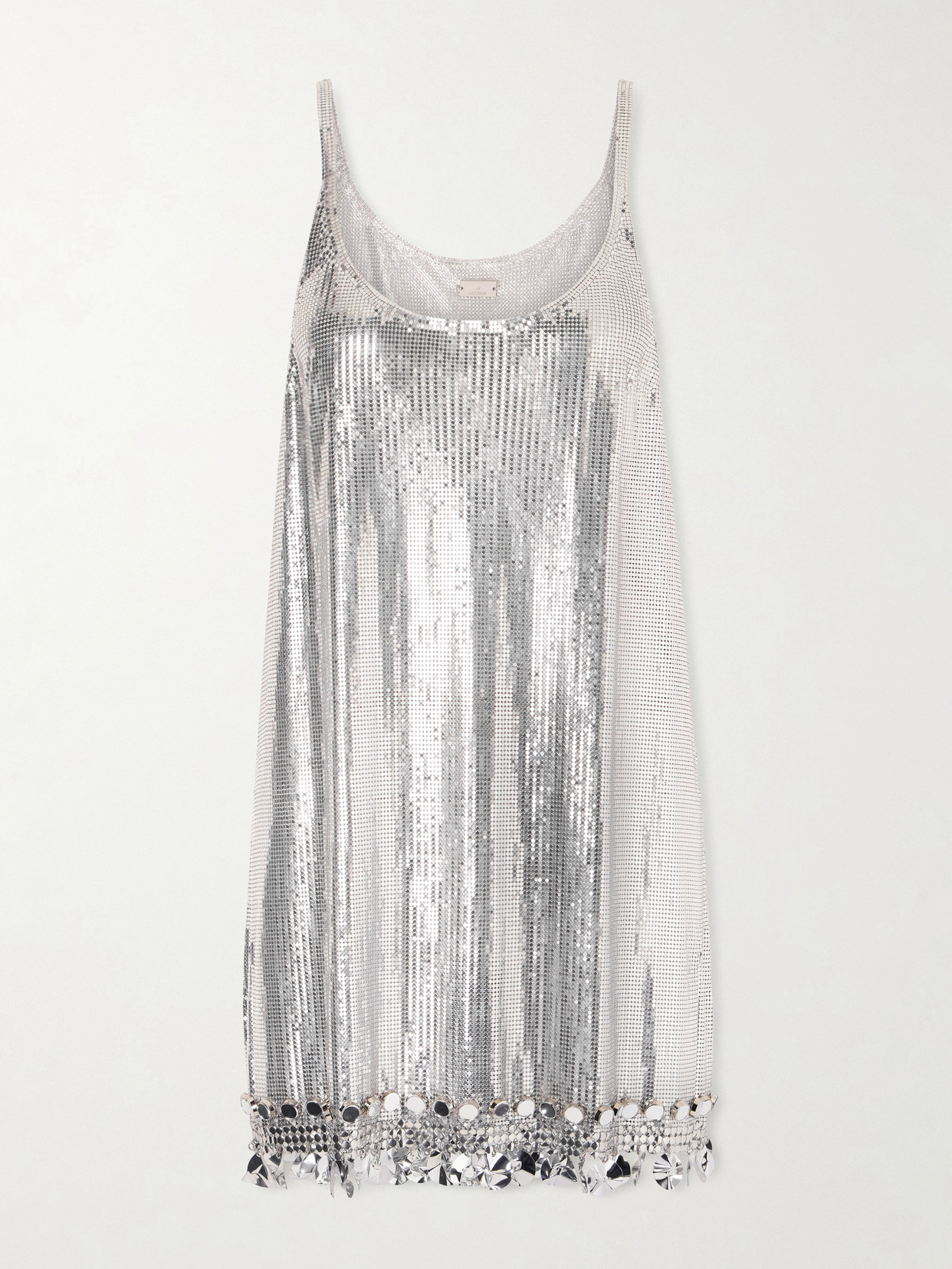 Rabanne Chainmail Mini Dress In Metallic