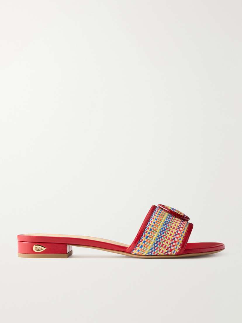 Jennifer Chamandi Andrea Woven And Leather Slides