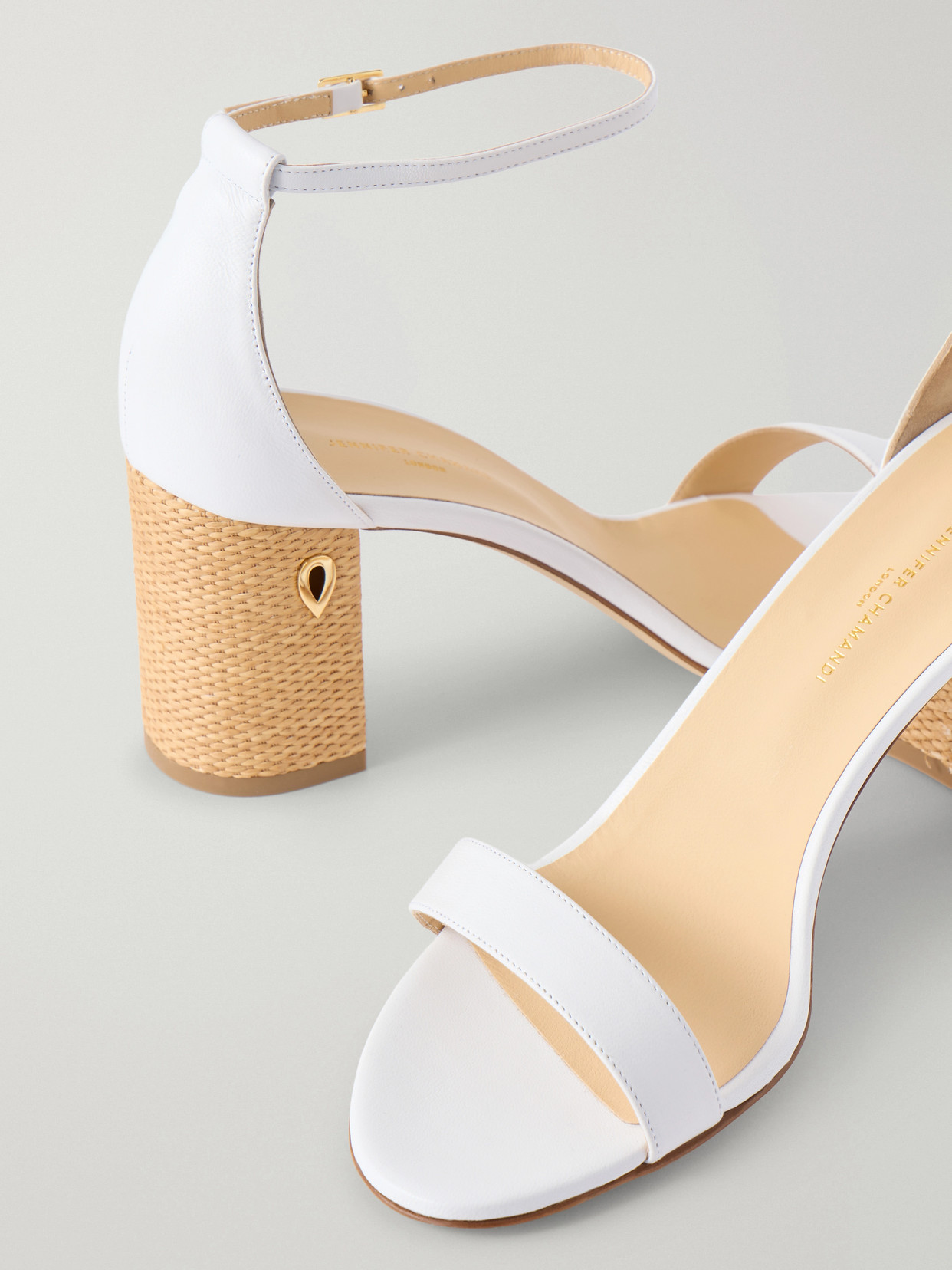 Massimiliano Leather And Raffia Sandals