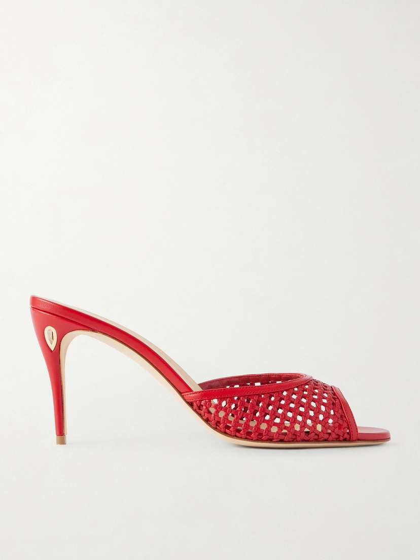 Jennifer Chamandi Guido 85 Woven Leather Mules