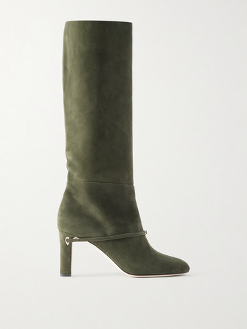 JENNIFER CHAMANDI Samuele 85 buckled suede knee boots