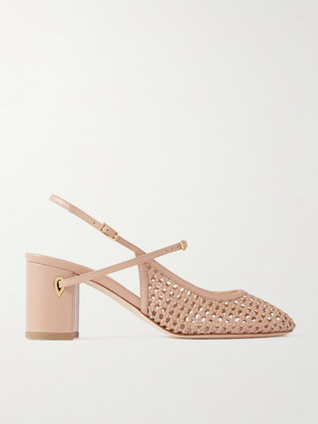JENNIFER CHAMANDI Mattia 65 woven leather slingback pumps