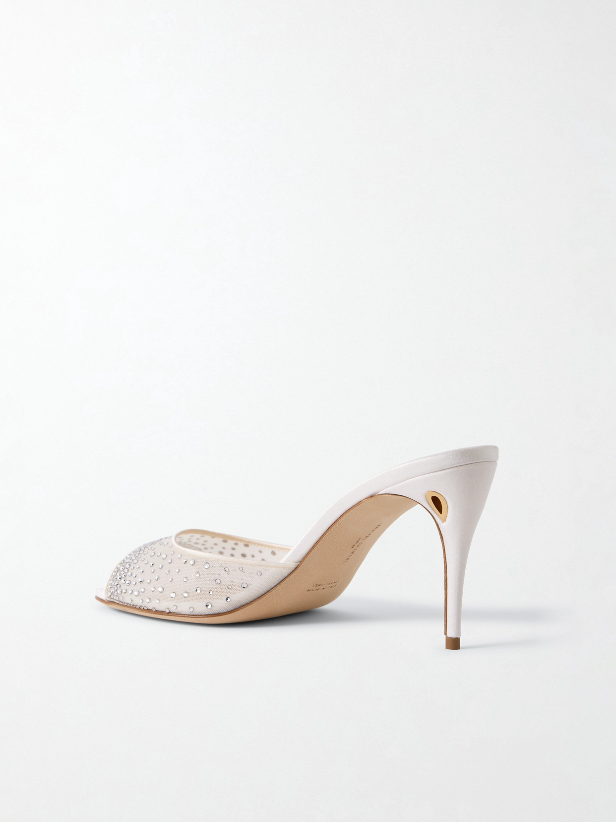 Guido 85 Satin-Trimmed Crystal-Embellished Sandals