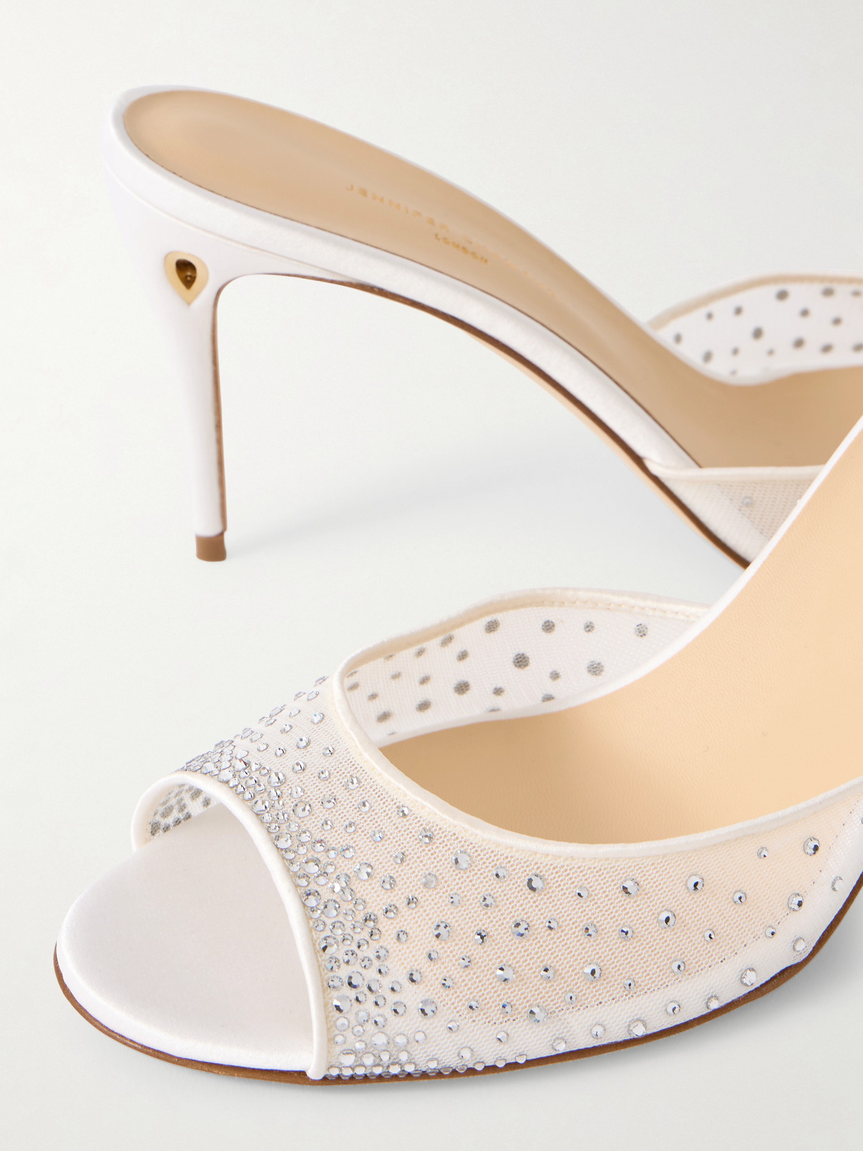 Guido 85 Satin-Trimmed Crystal-Embellished Sandals