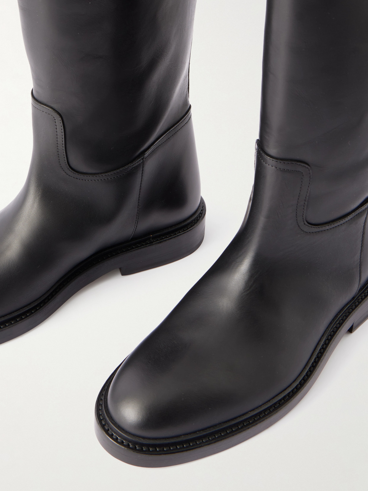 80 Leather Knee Boots