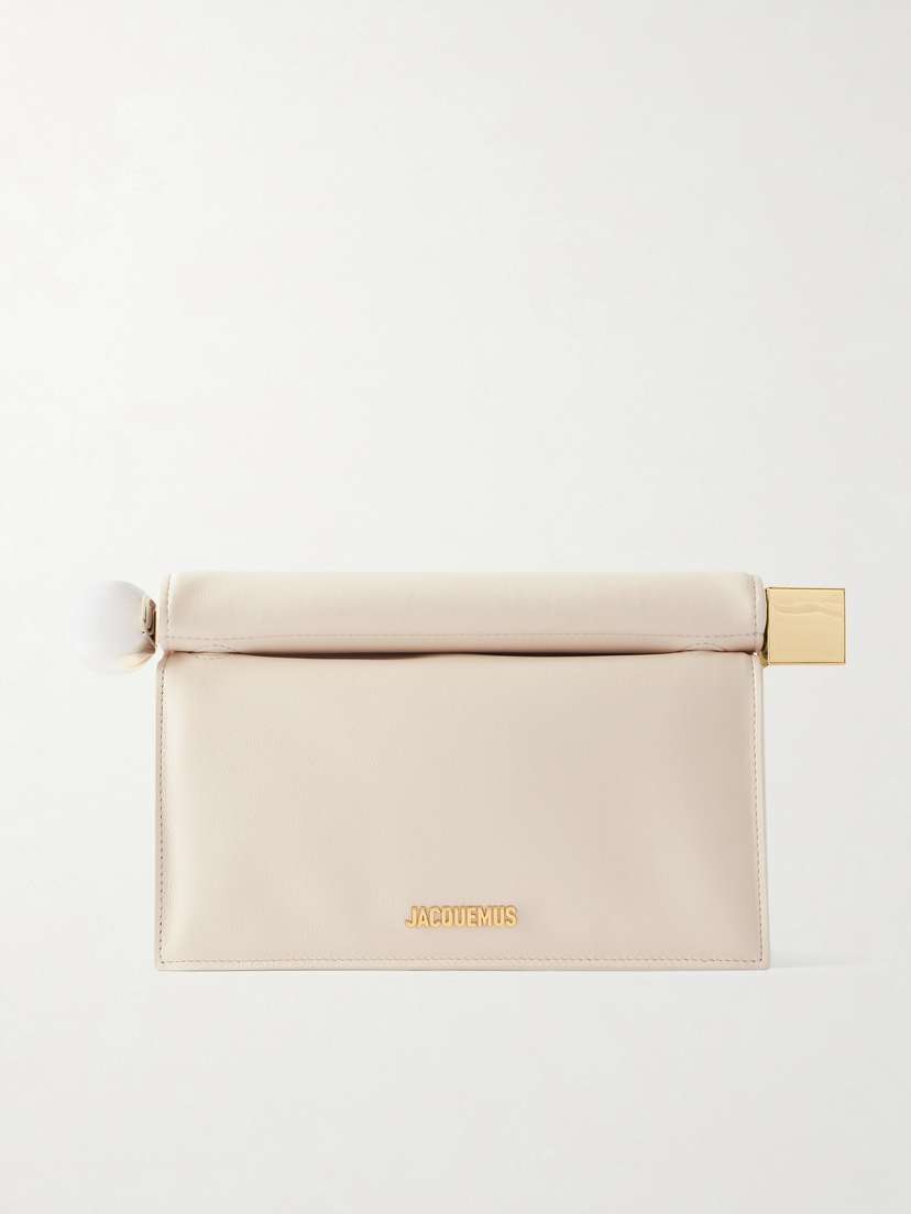 Jacquemus Pochette Small Embellished Leather Clutch