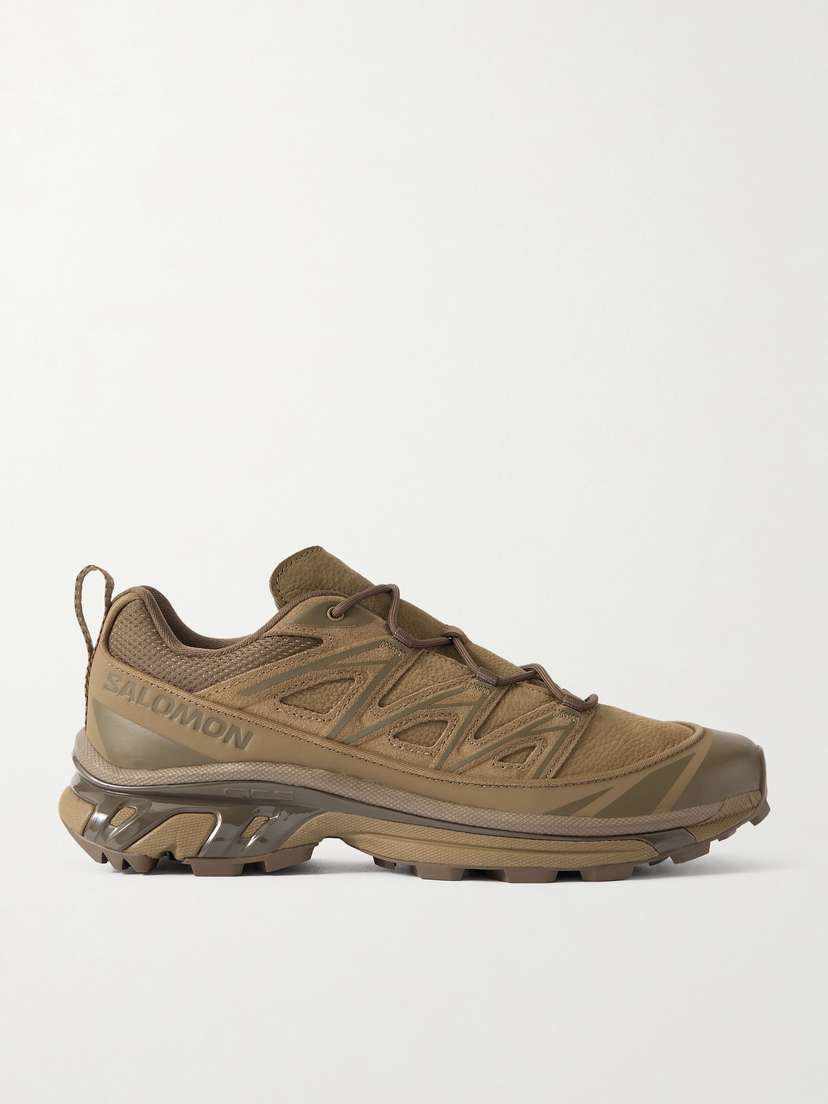 Salomon Xt-6 Expense Mesh, Suede And Textured-leather Sneakers