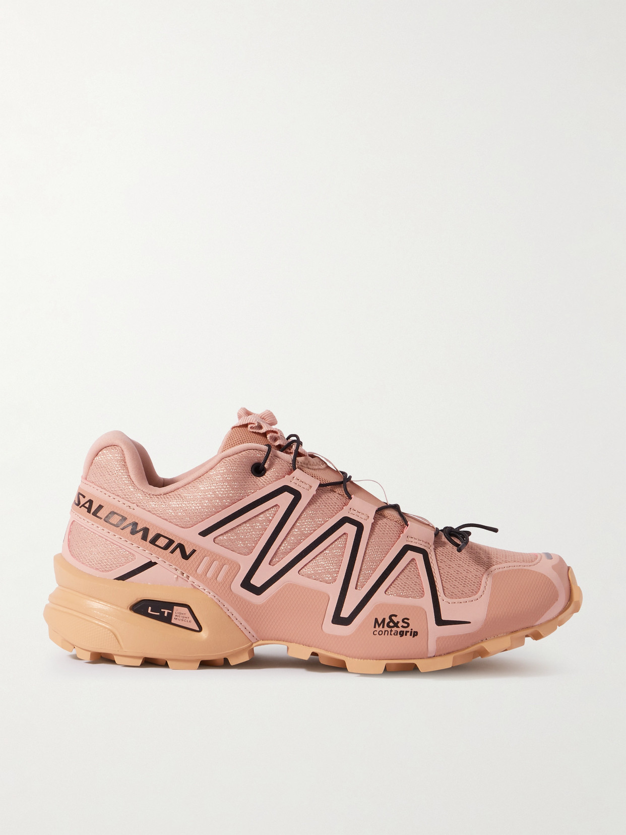 Salomon Speedcross 3 Rubber-trimmed Mesh Sneakers In Pink