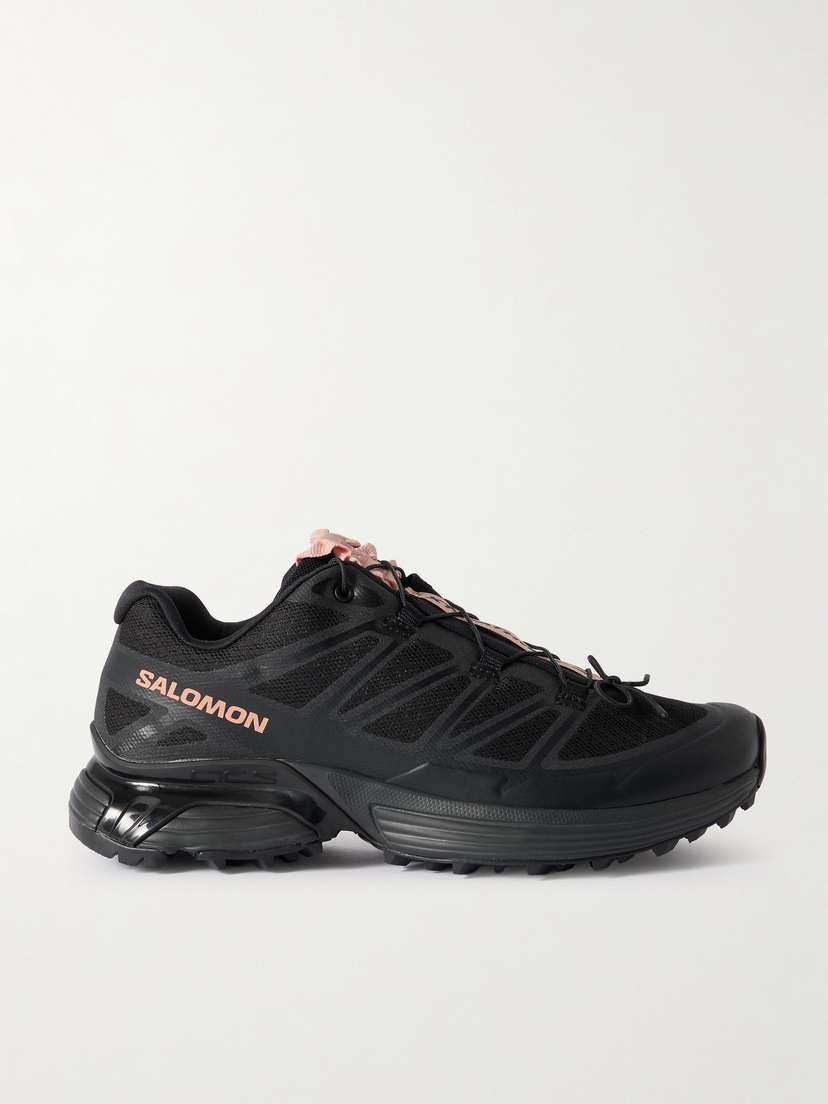 Salomon Xt-pathway 2 Ruffled Satin And Rubber-trimmed Mesh Sneakers