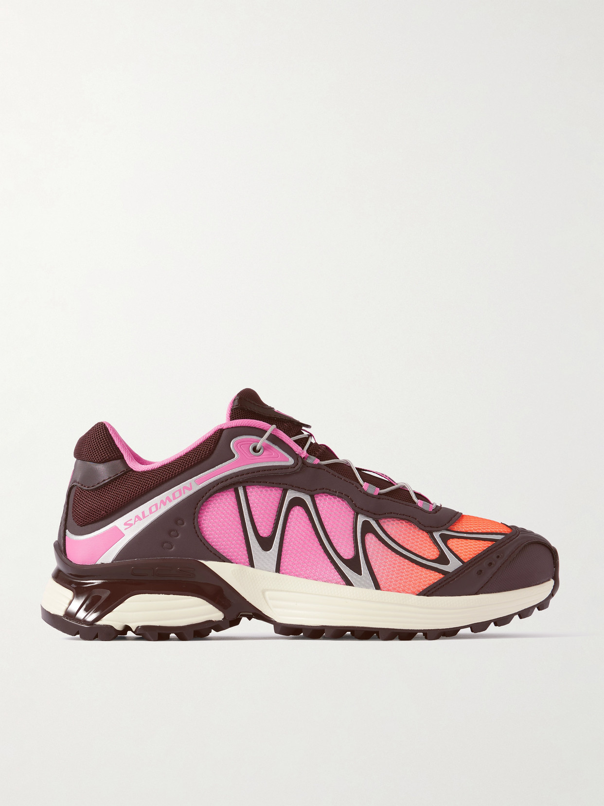 Salomon Xt-whisper Rubber-trimmed Mesh Sneakers In Pink