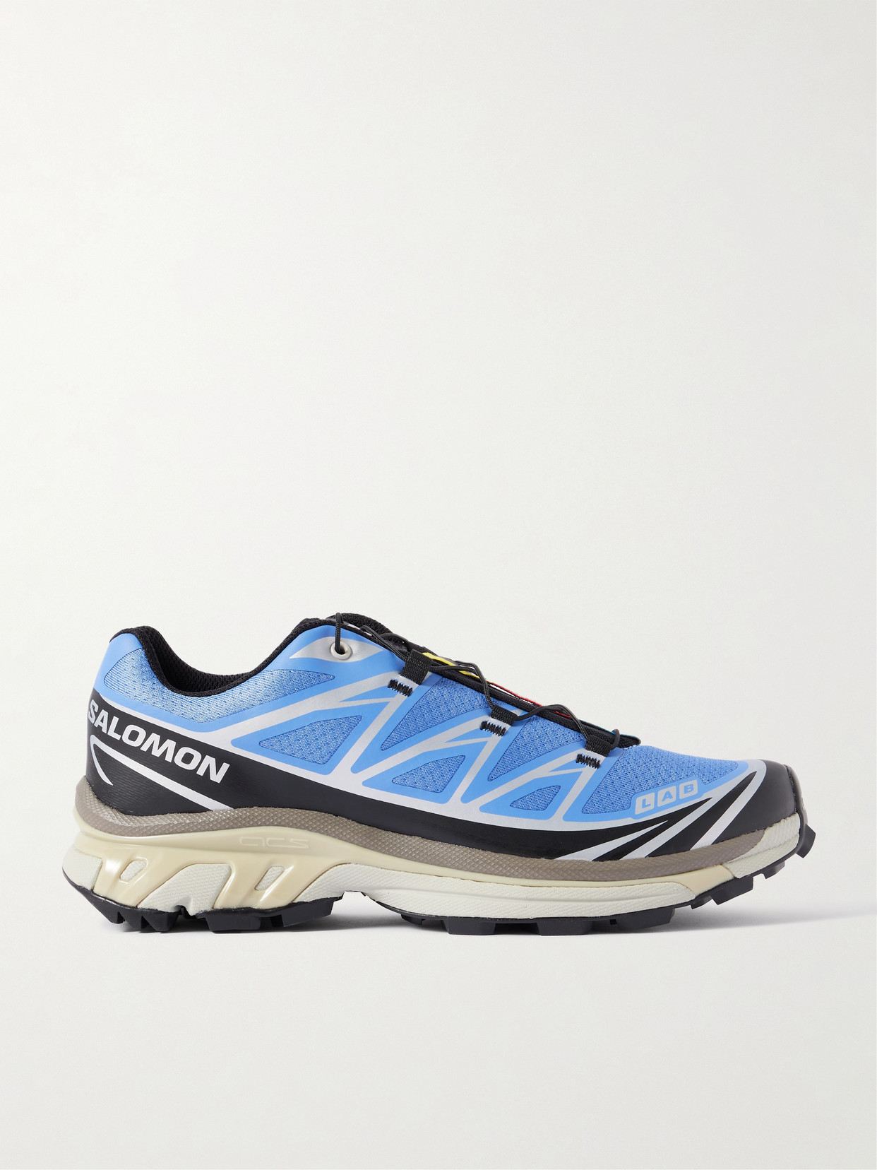 Salomon Xt-6 Rubber-trimmed Mesh Sneakers In Blue