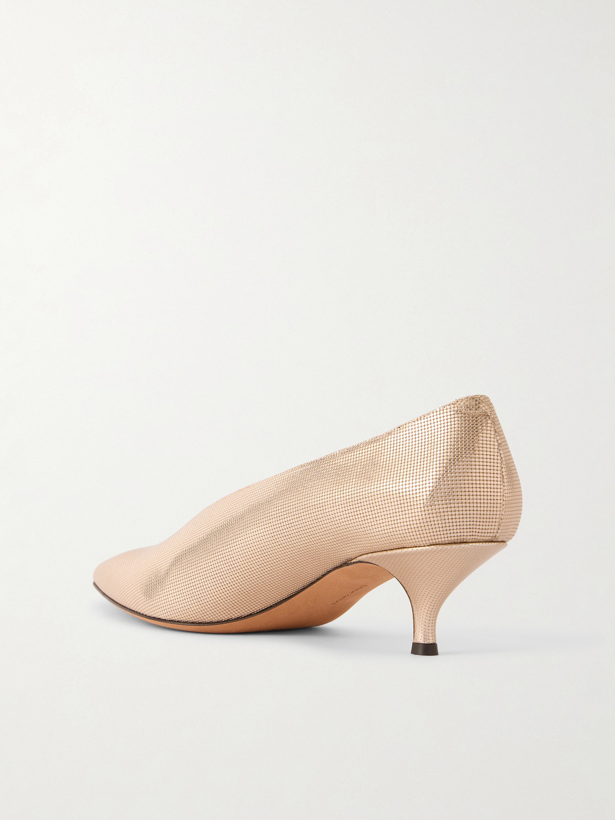 Veneto Metallic Textured-Leather Pumps