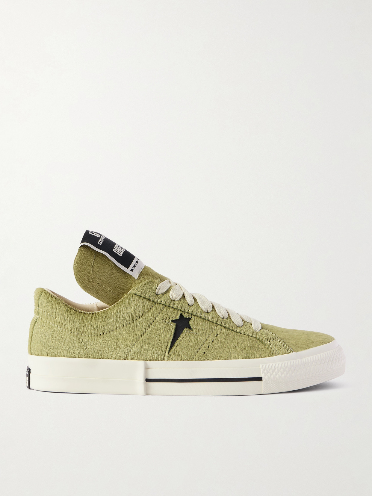 Rick Owens X Converse Drkshdw One Star Pro Ox Calf Hair Sneakers In Green