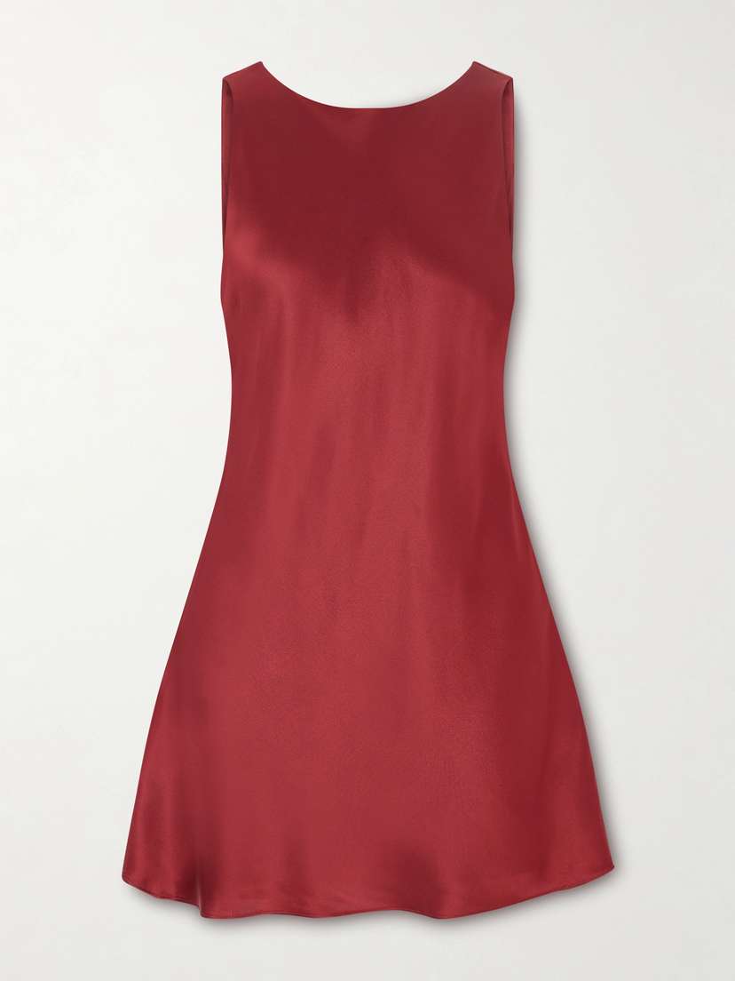 Kiki de Montparnasse Welcome Back Backless Silk-charmeuse Mini Dress