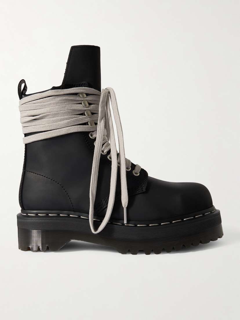 Rick Owens + Dr. Martens 1460 Quad Sole Leather Ankle Boots