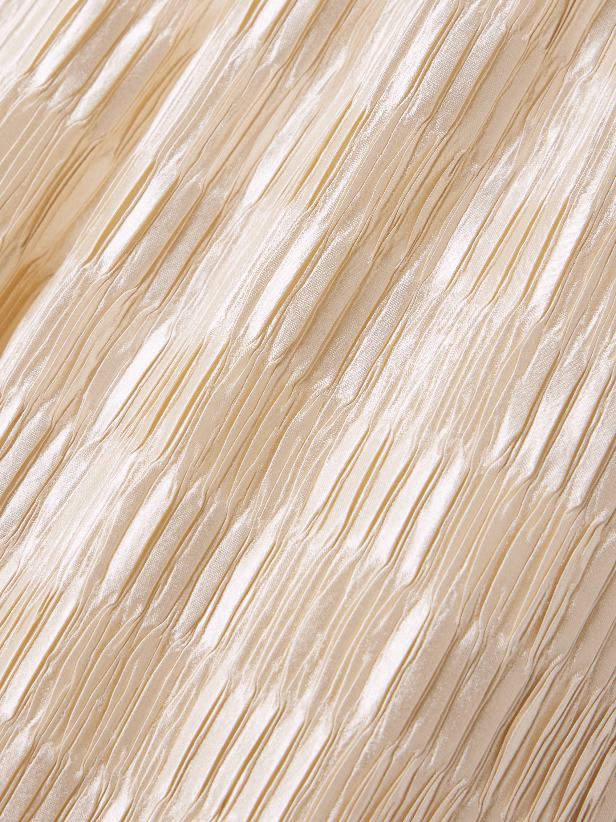 Dima Ayad Plissé-satin wide-leg pants