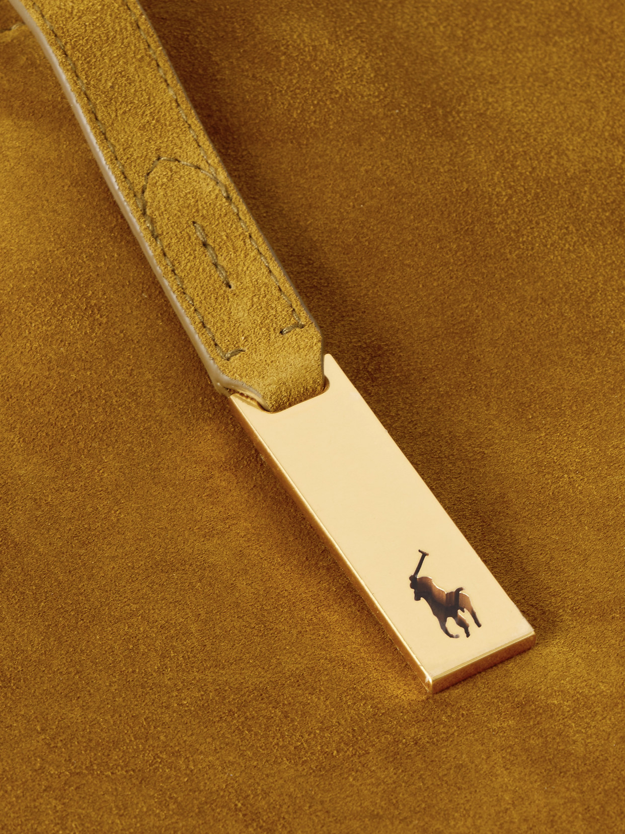 Polo Ralph Lauren Polo Id Suede Shoulder Bag In Green