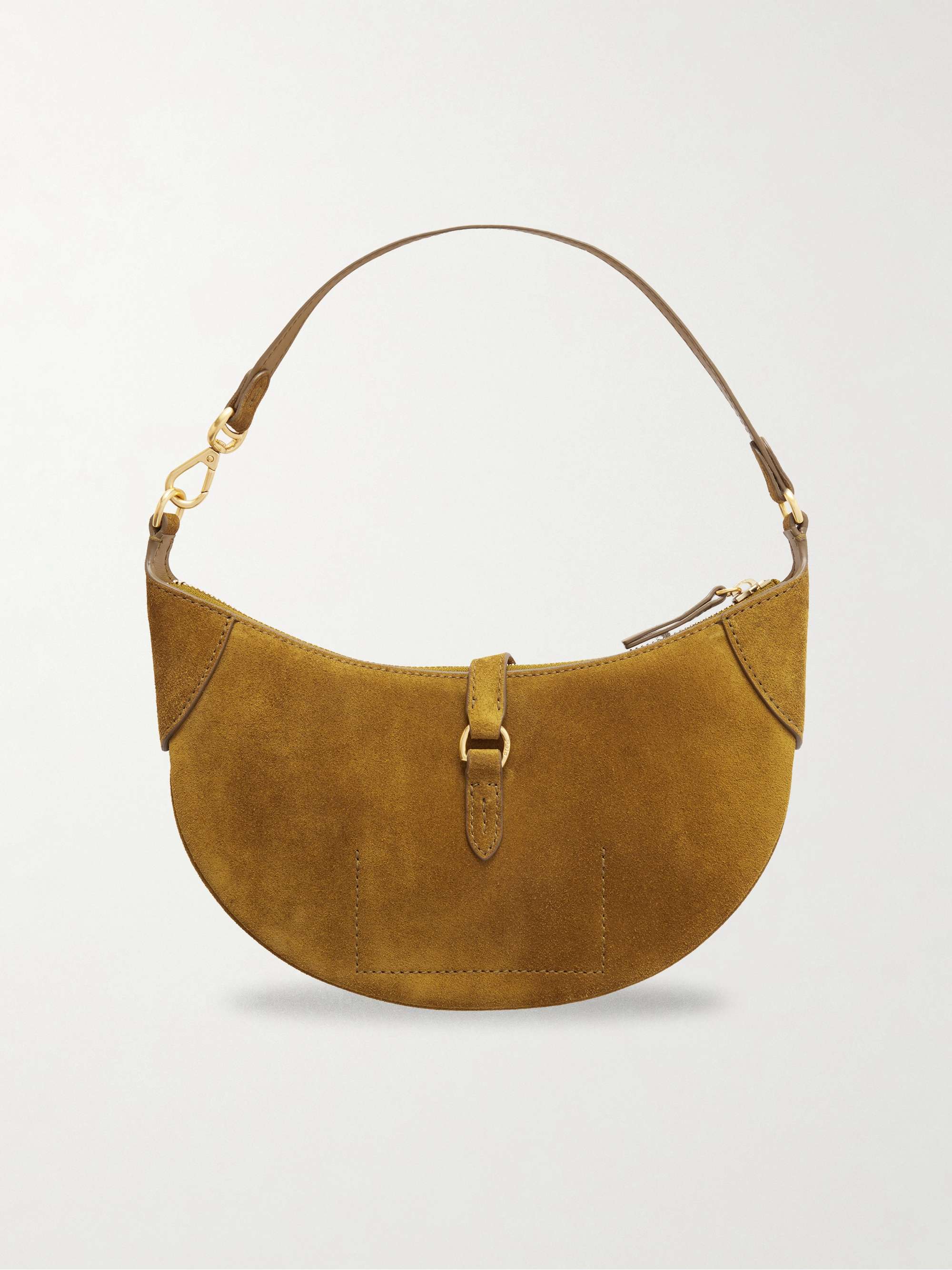 POLO RALPH LAUREN Polo ID small suede shoulder bag | NET-A-PORTER