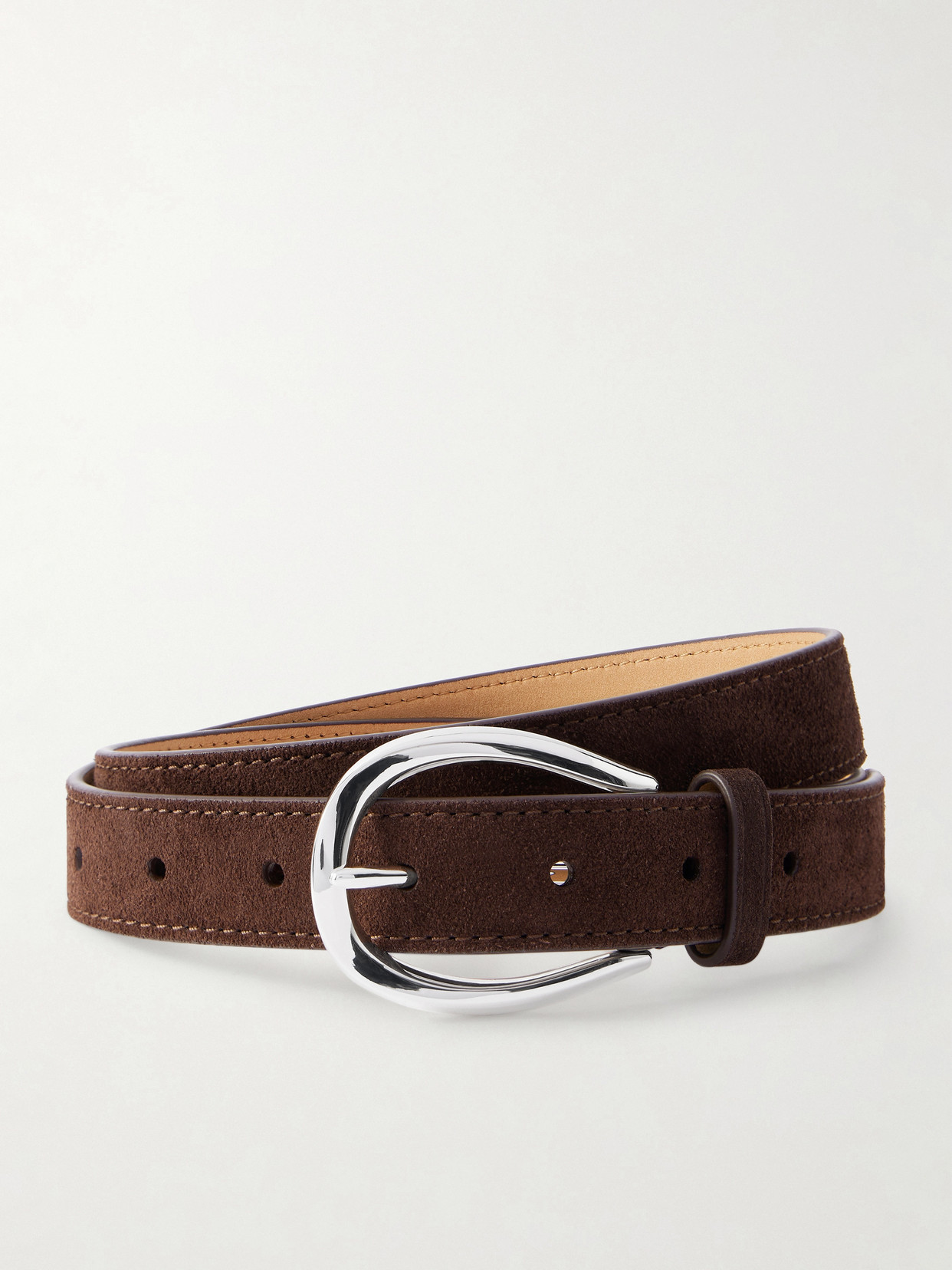 Polo Ralph Lauren Suede Belt In Brown