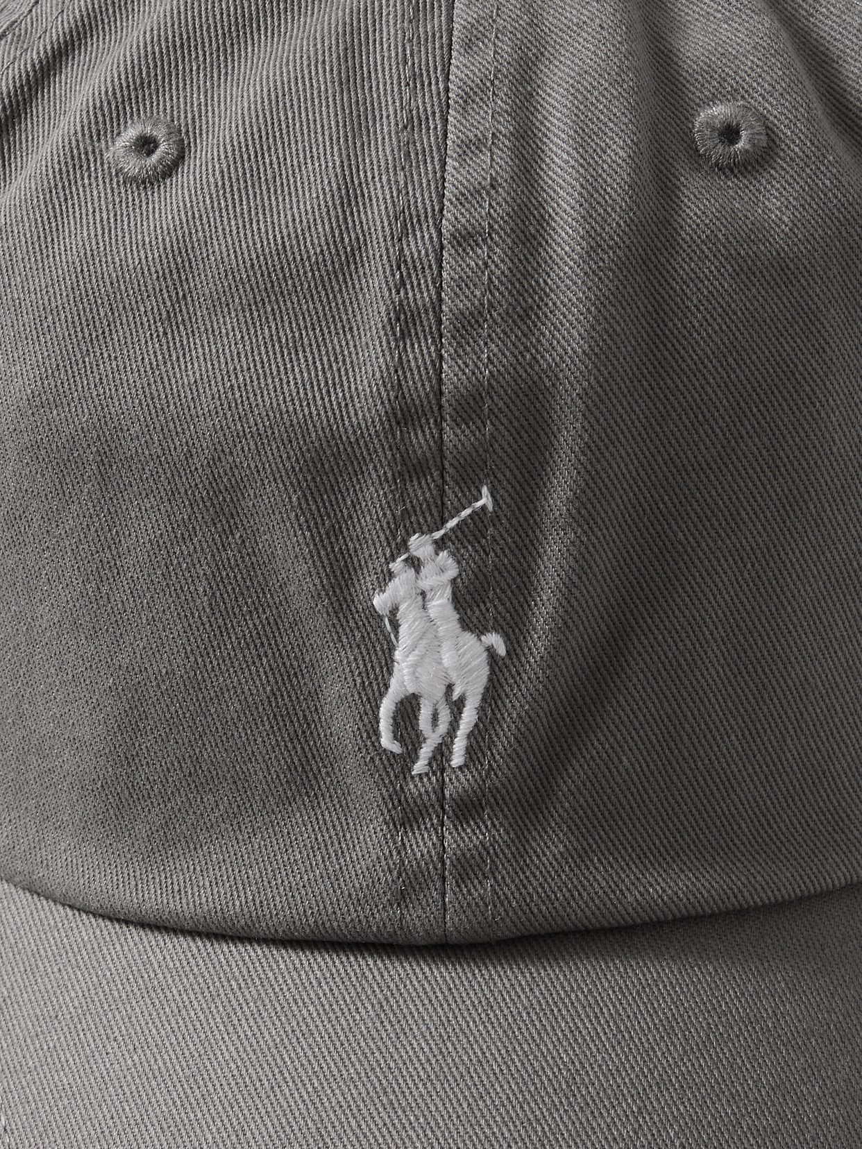Polo Ralph Lauren Embroidered Cotton-twill Cap In Gray