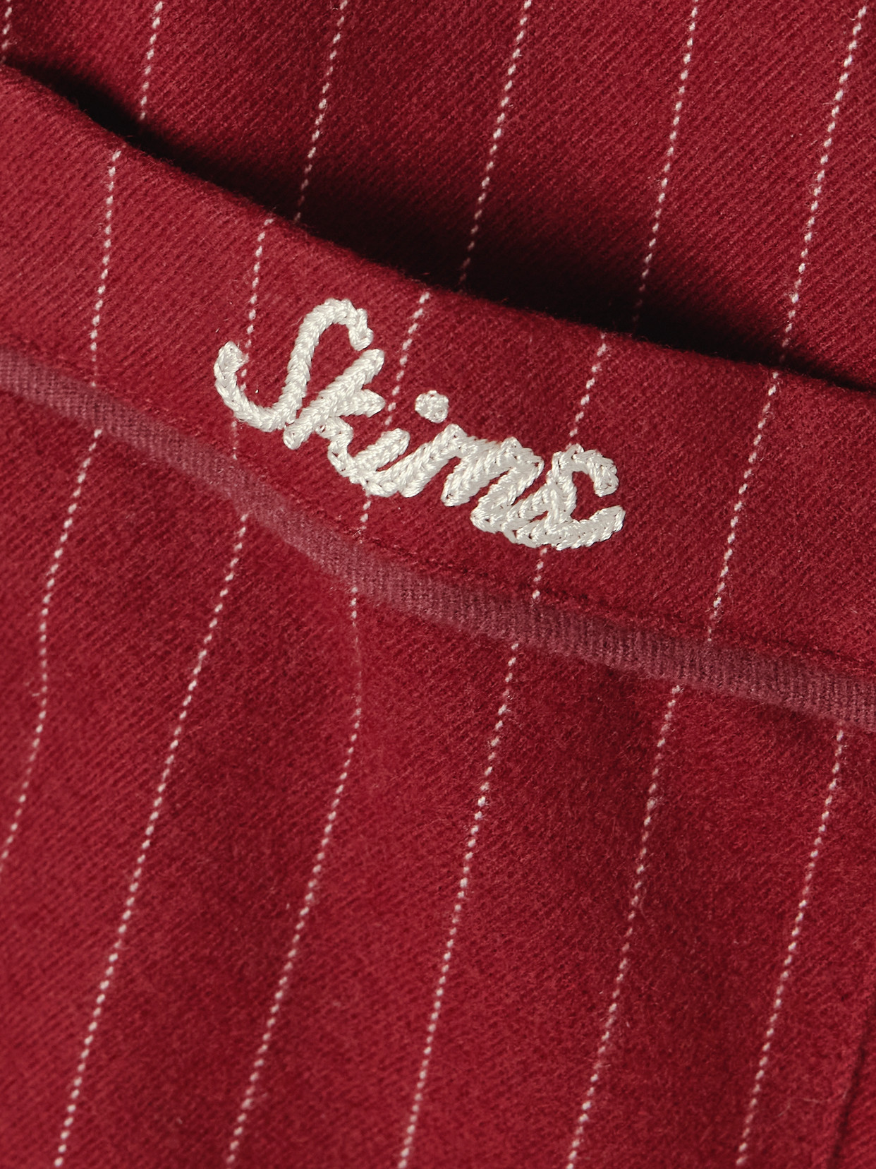 Skims Flannel Sleep Set In Burgundy
