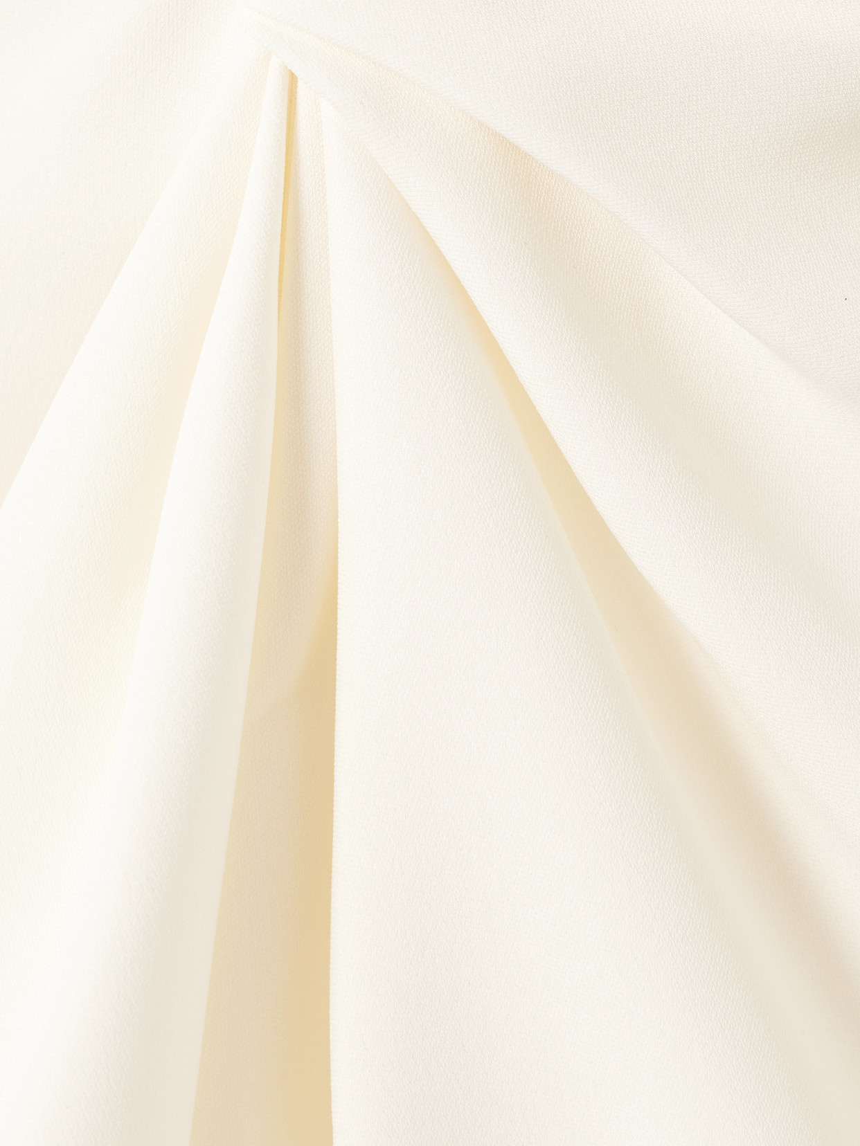 Valentino Asymmetric One-shoulder Silk-cady Mini Top In White