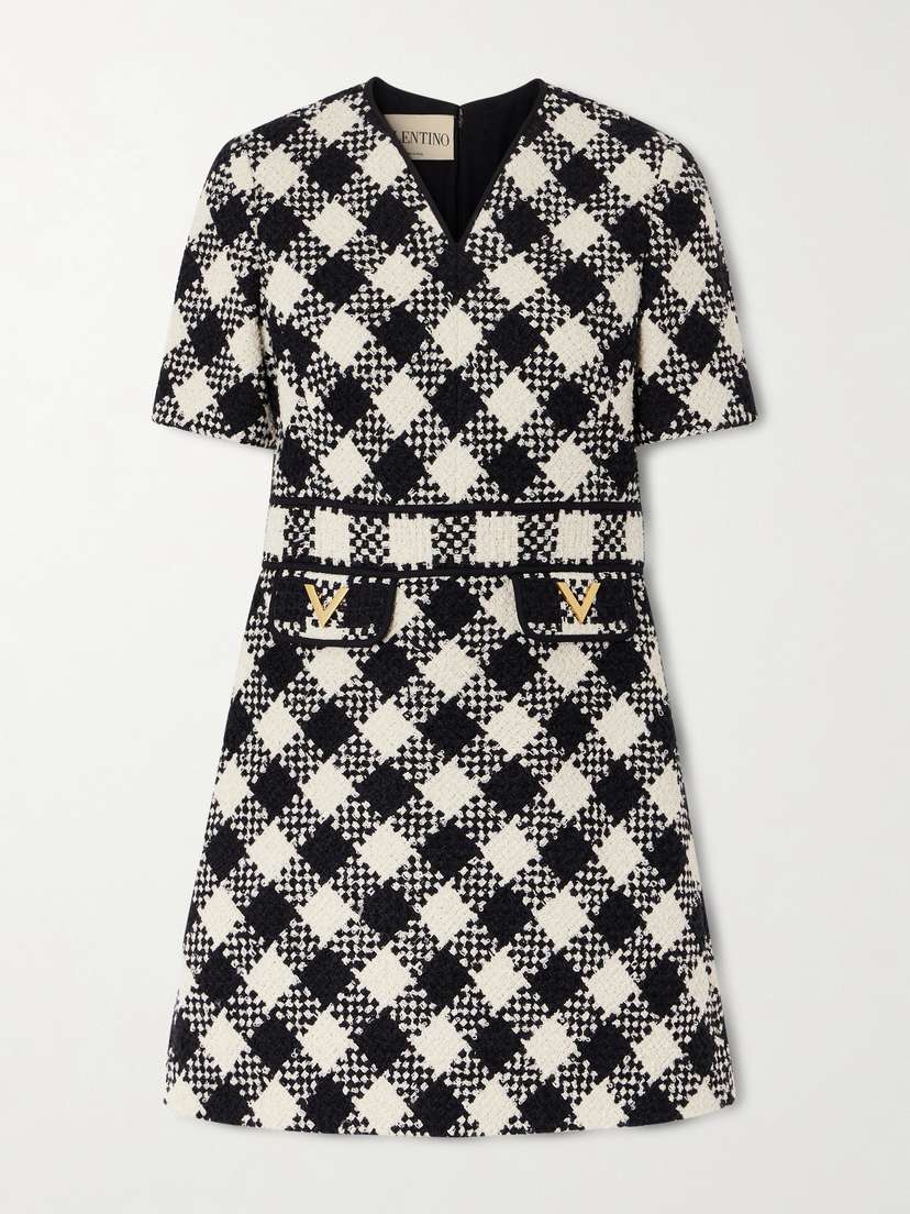 Valentino Garavani Checked Tweed Mini Dress