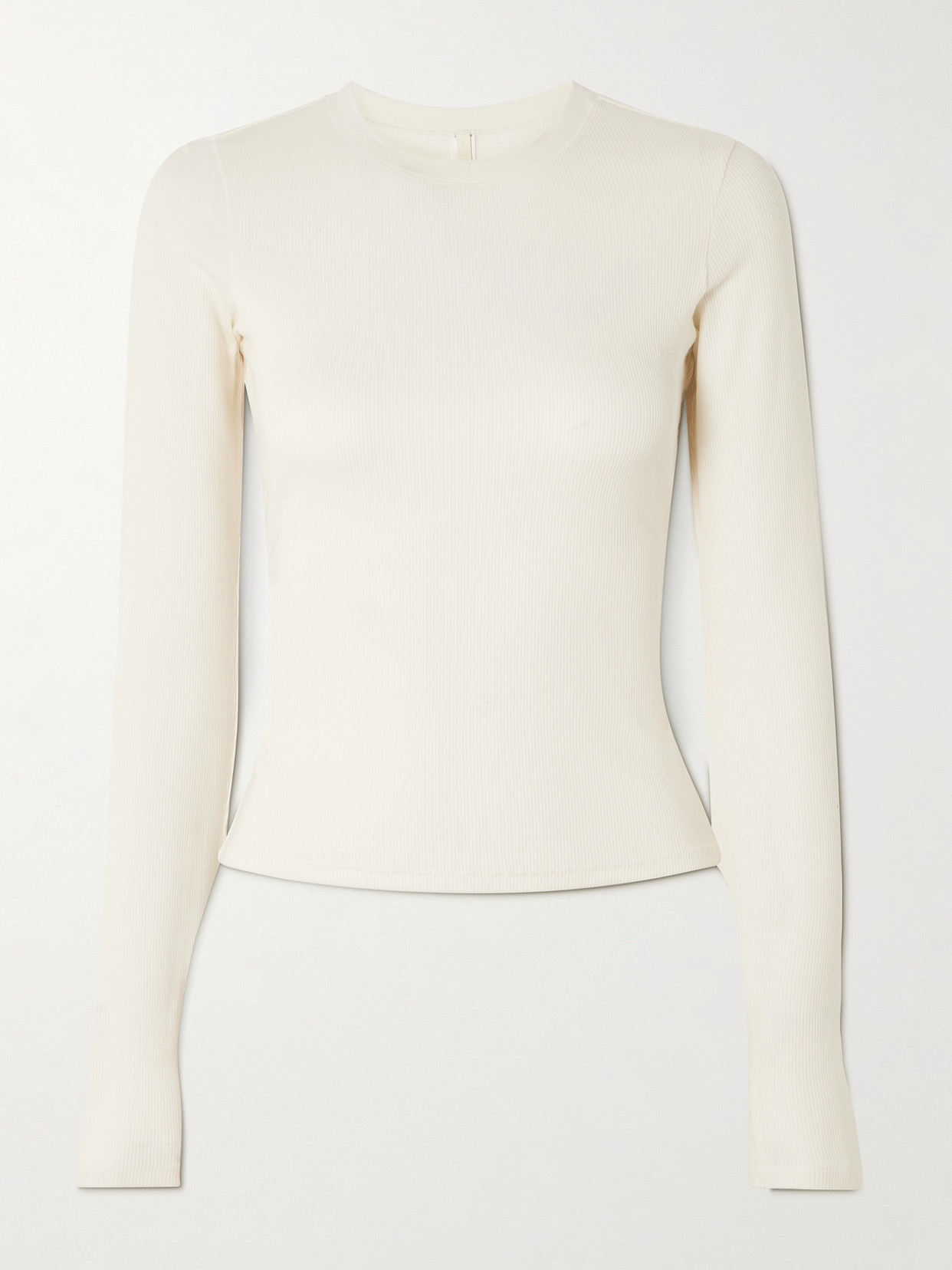 Skims Stretch-cotton Jersey Long Sleeve T-shirt In Neutral