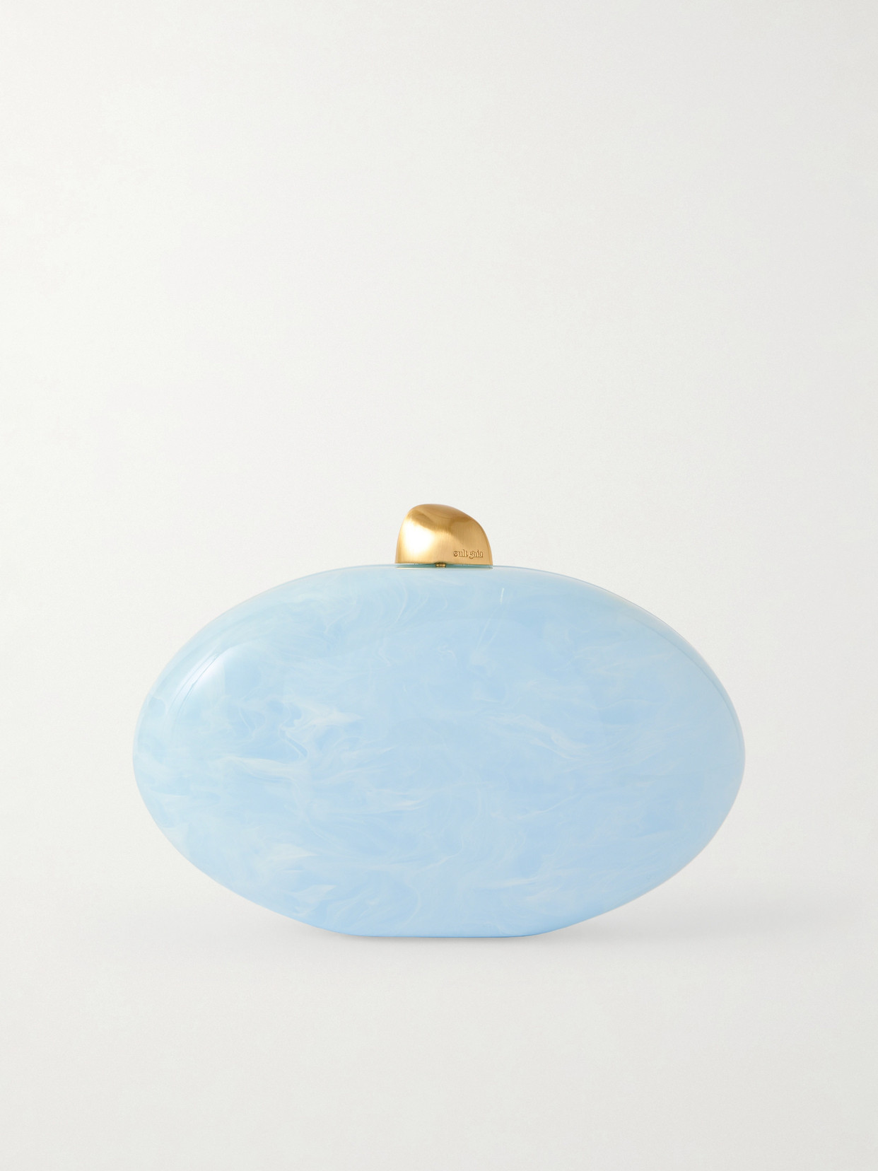 Cult Gaia Eviana Marbled Acrylic Clutch In Blue