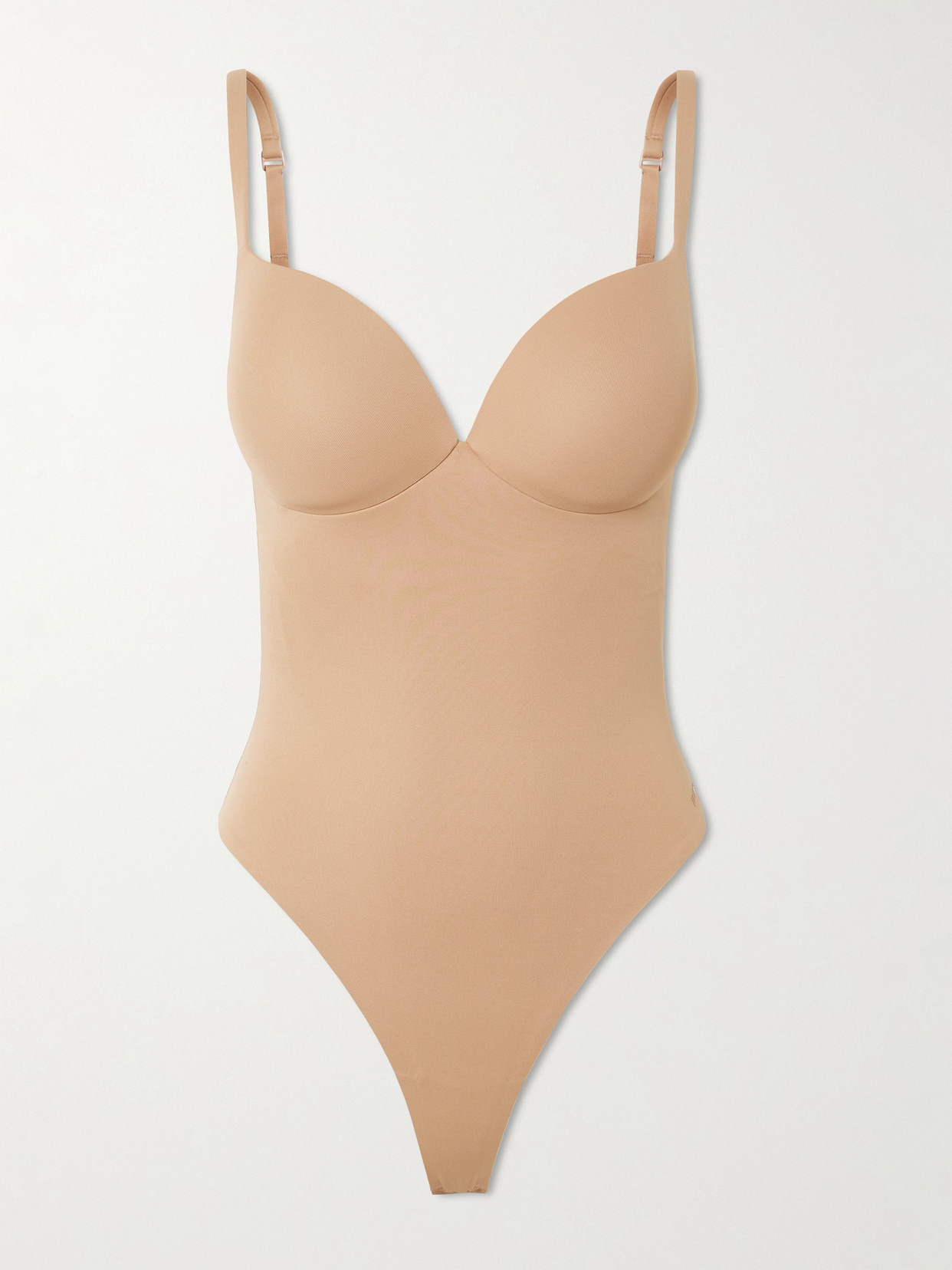 Skims Ultimate Body Push-up Thong Bodysuit In Brown