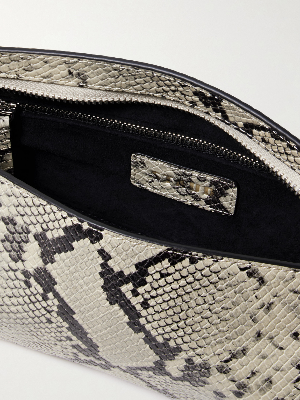 Staud Maude Snake-effect Leather Clutch In Multi