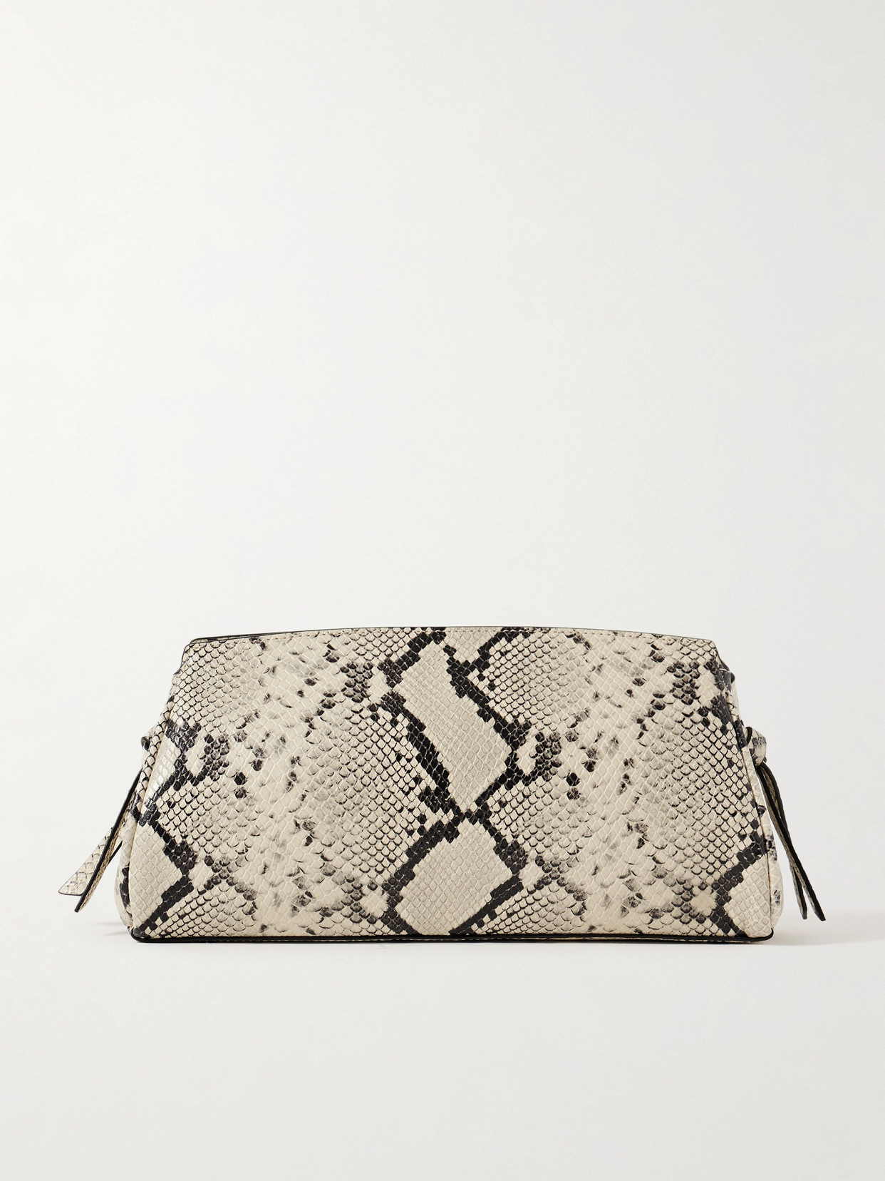 Staud Maude Snake-effect Leather Clutch In Multi