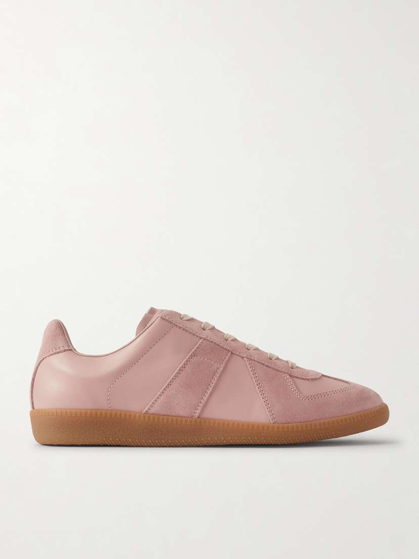 Maison Margiela Replica Suede And Leather Sneakers