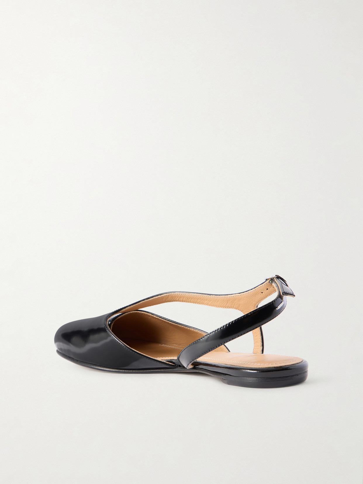 Maison Margiela Tabi Flat Slingback With Distinctive Split-toe Design In Gray