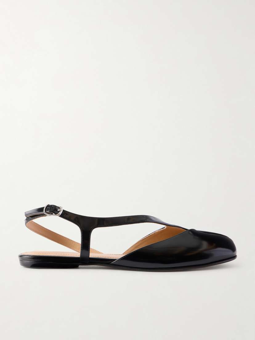 Maison Margiela Tabi Split-toe Leather Slingback Flats