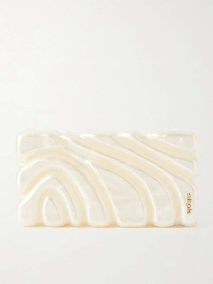 Cult Gaia Aura Embellished Acrylic Clutch
