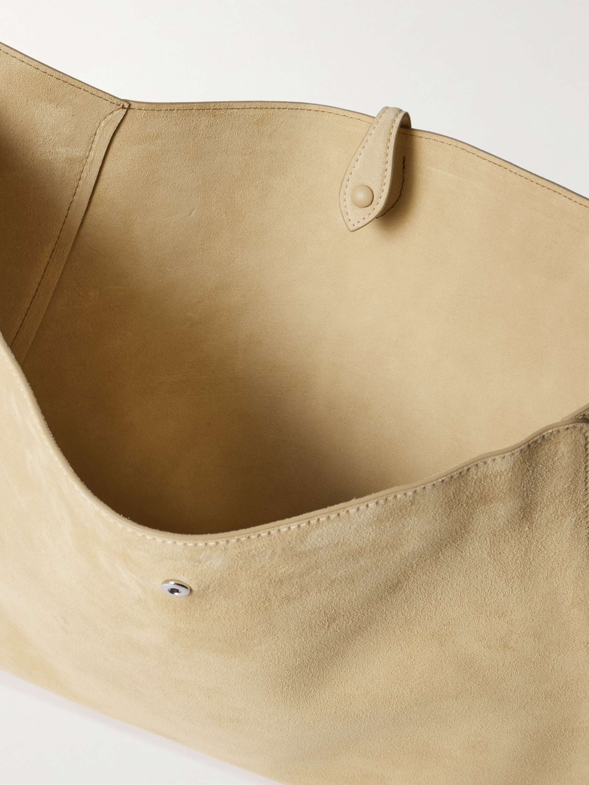 POLO RALPH LAUREN Debossed suede shoulder bag | NET-A-PORTER