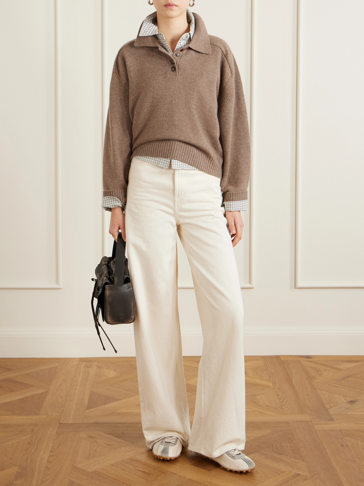 Maison Margiela Sprinters Beige Sneaker With Insert Design And Notched Sole In Leather Woman In Multi