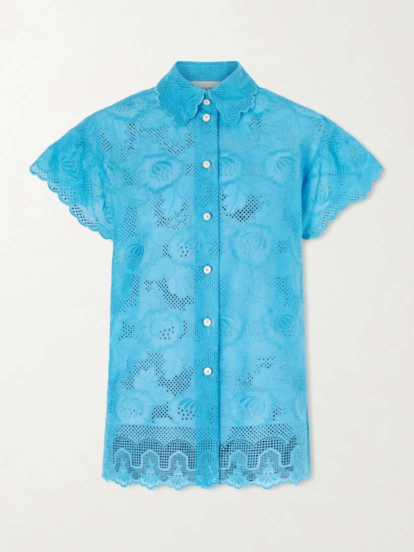 Valentino Garavani Broderie Anglaise Cotton Shirt