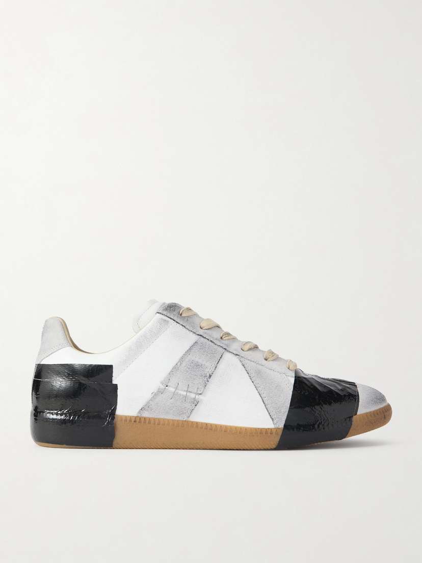 Maison Margiela Replica Leather And Suede Sneakers