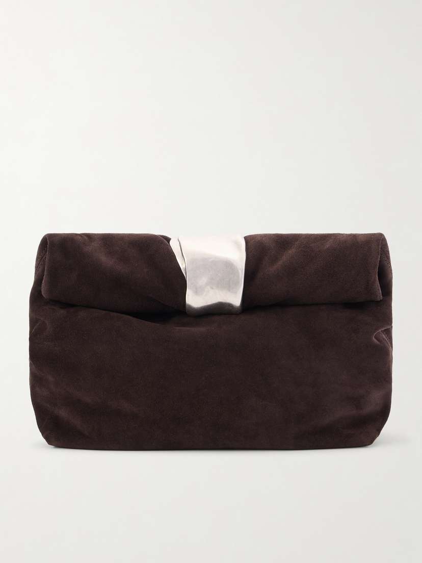 Staud Cuff Suede Clutch