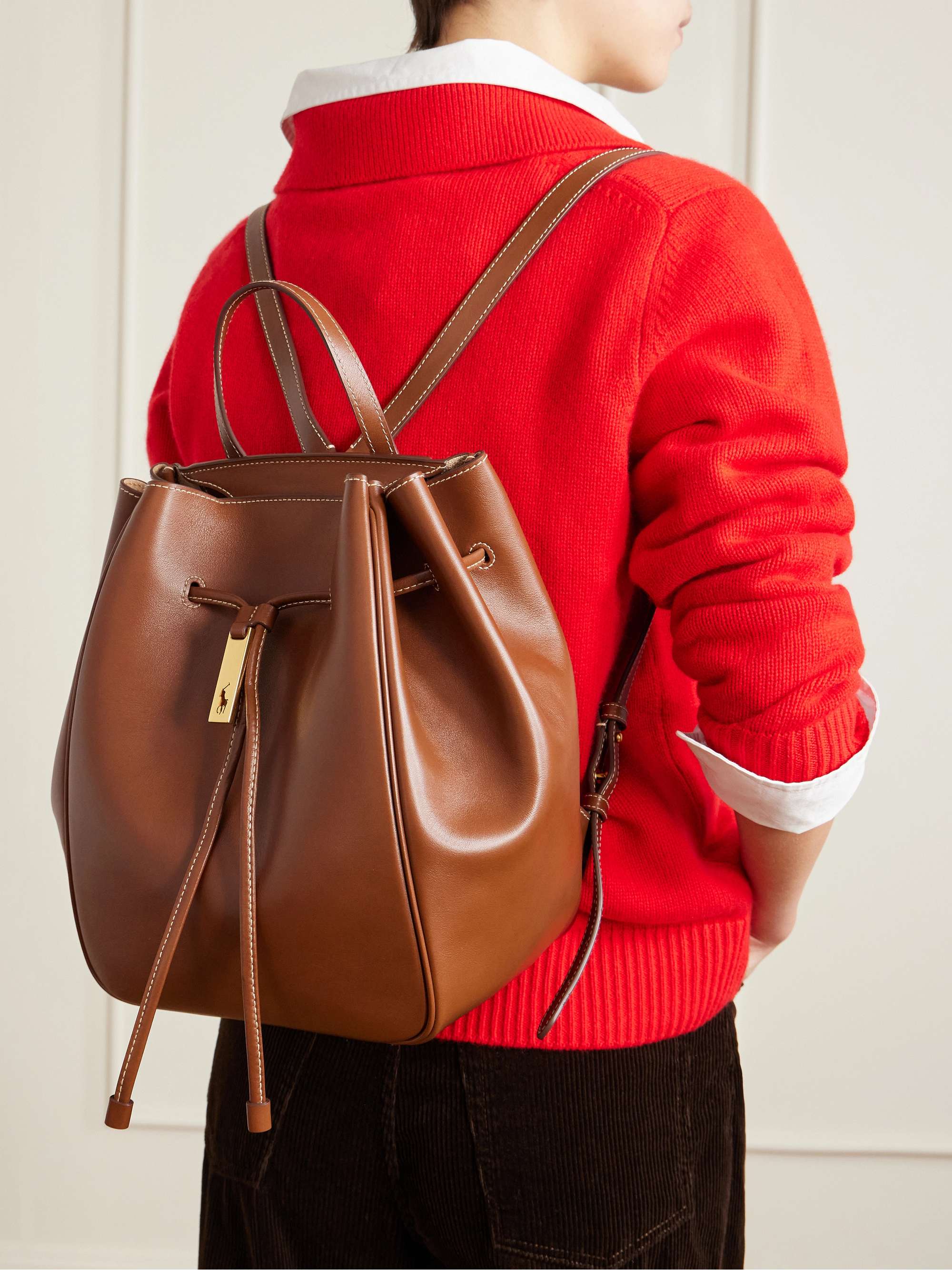POLO RALPH LAUREN Polo ID leather backpack | NET-A-PORTER