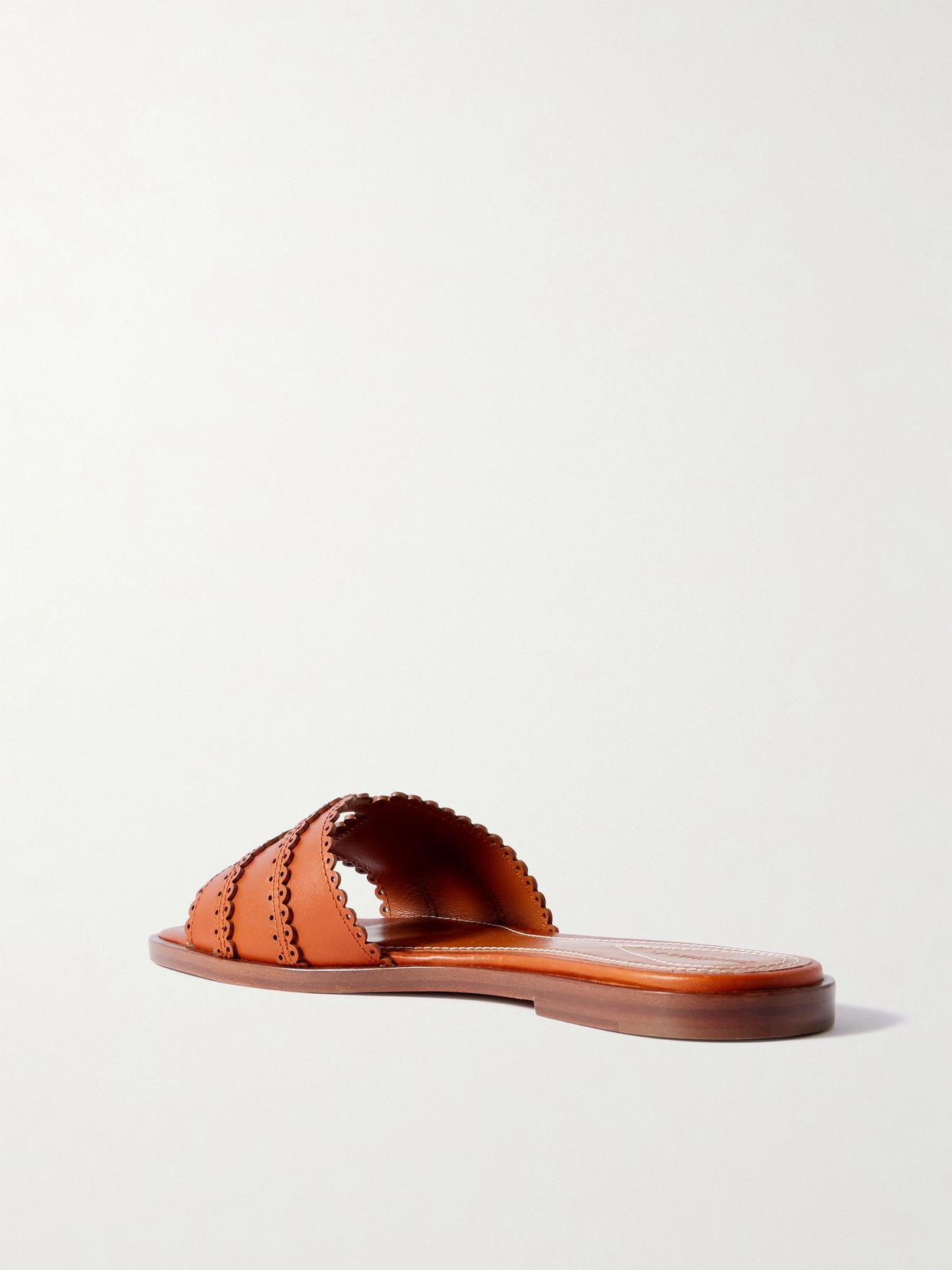 Zimmermann Goldie Buckled Leather Slides In Brown
