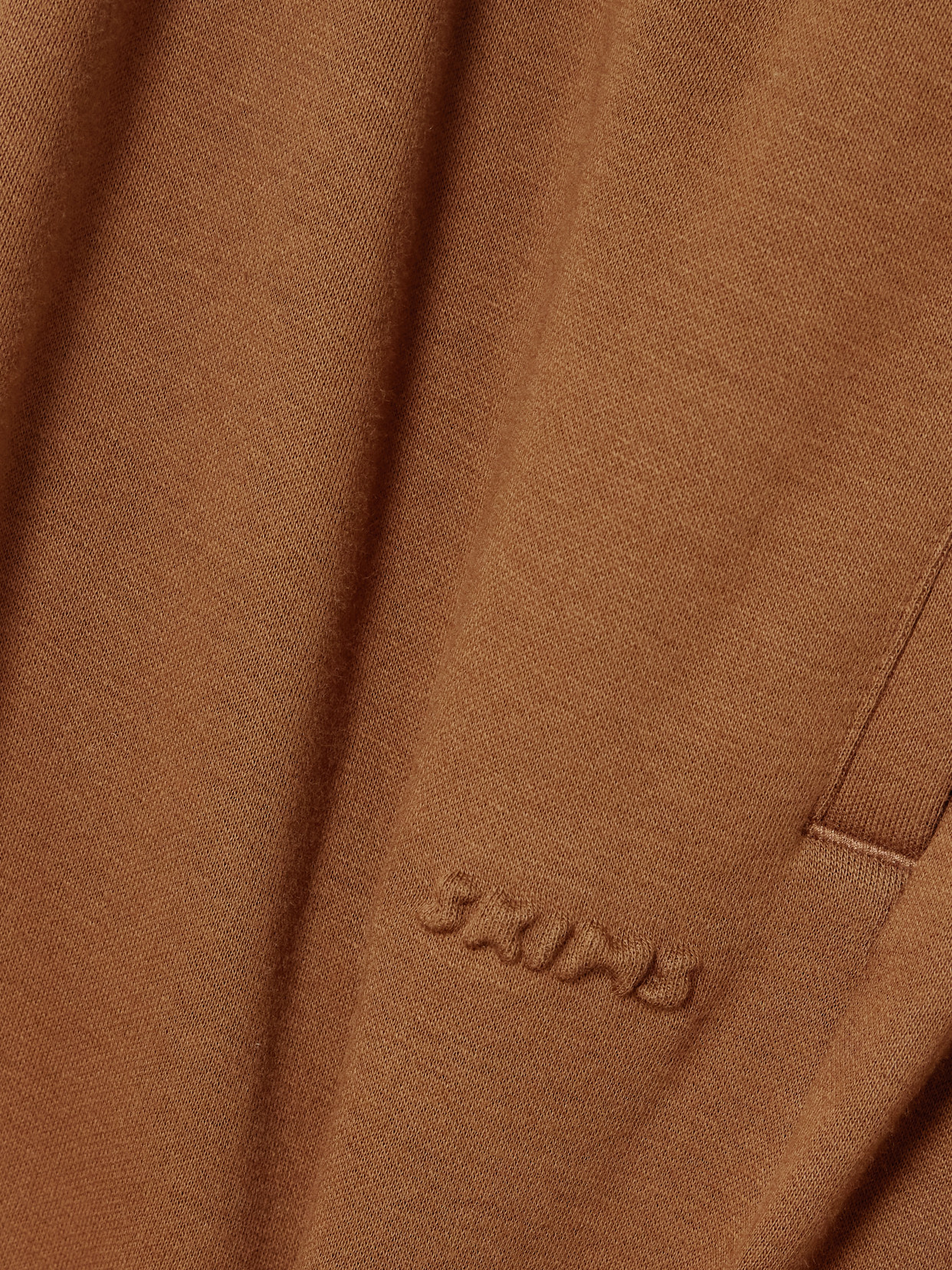Skims Classic Cotton-blend Jersey Straight-leg Pants In Brown