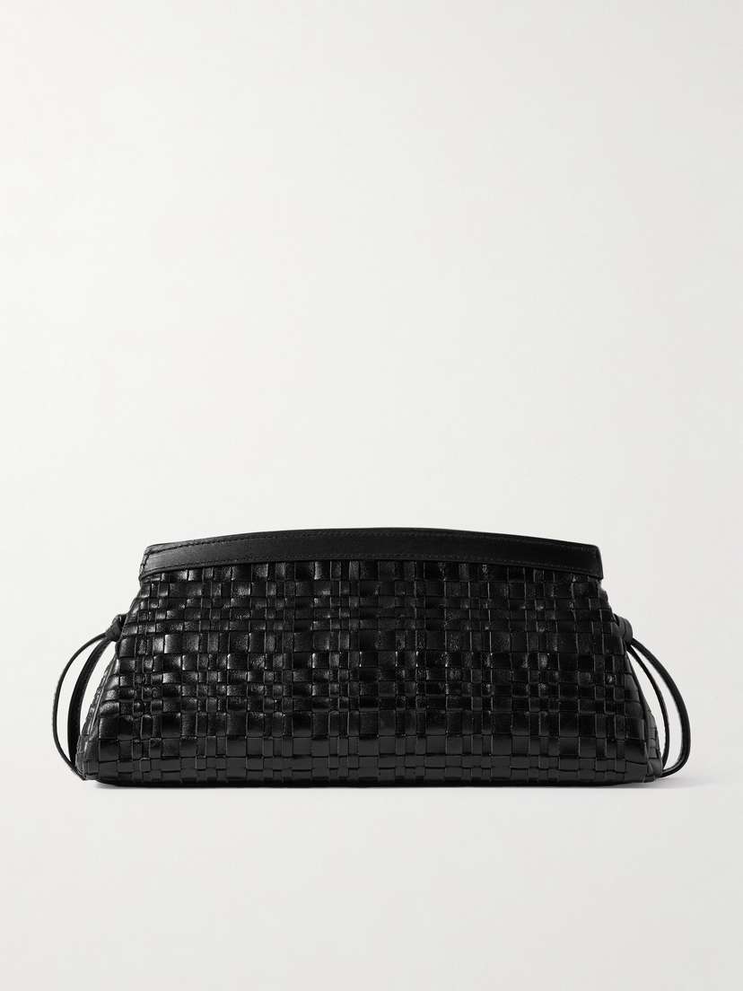 Staud Maude Woven Leather Clutch