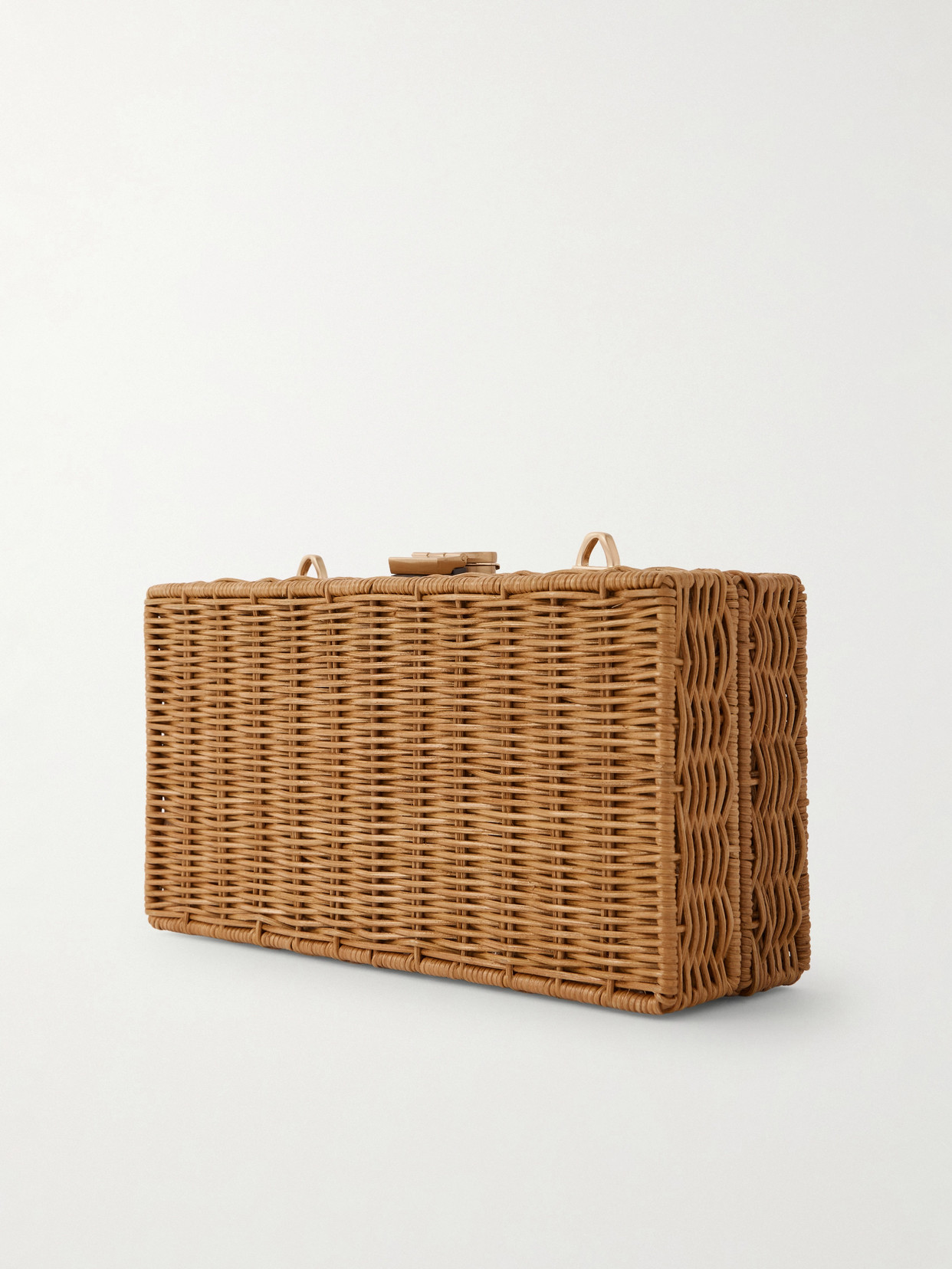 Cult Gaia Backgammon Rattan Shoulder Bag In Brown