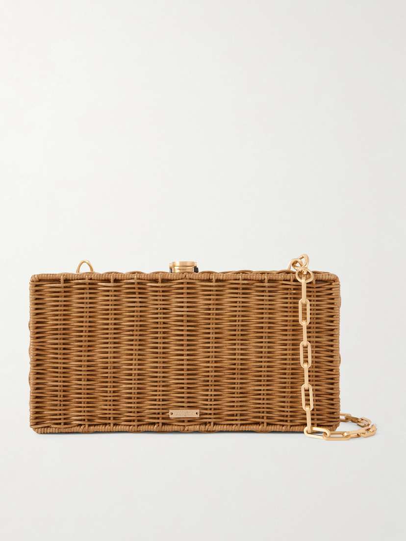 Cult Gaia Backgammon Rattan Shoulder Bag