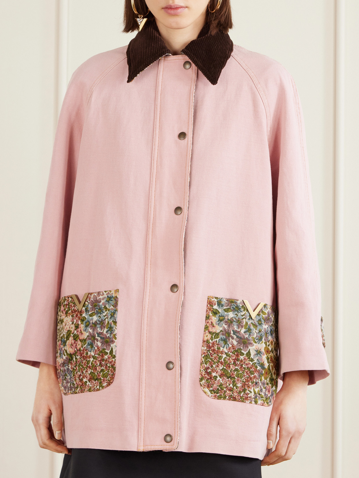 Garavani - Corduroy-Trimmed Cotton And Linen-Blend Jacket